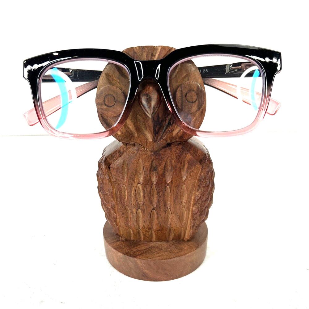 Matr Boomie Owl Wood Eyeglasses Sunglasses Holder BOHO Forest Rosewood